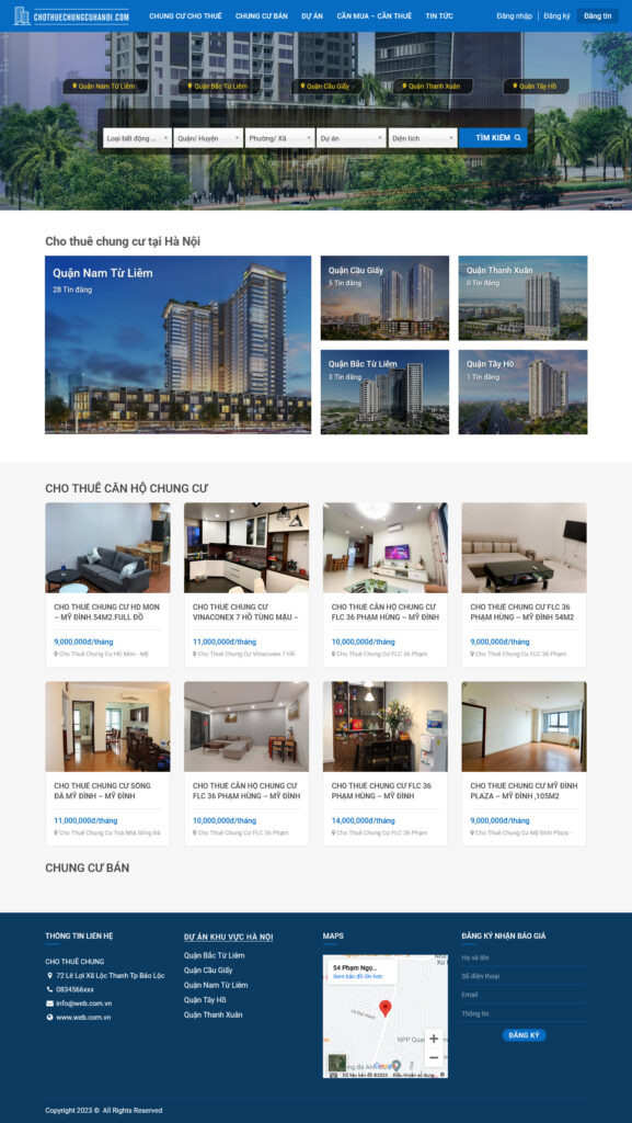 Mẫu web bất động sản 29 - Cho Thuê Chung Cư Hà Nội chuẩn SEO 4 Bds29.mauthemewp.com .jpg