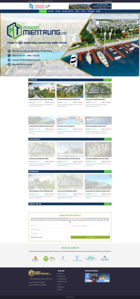 Mẫu web bất động sản 05 - Nhà Đất Miền Trung 11 mẫu web bất động sản