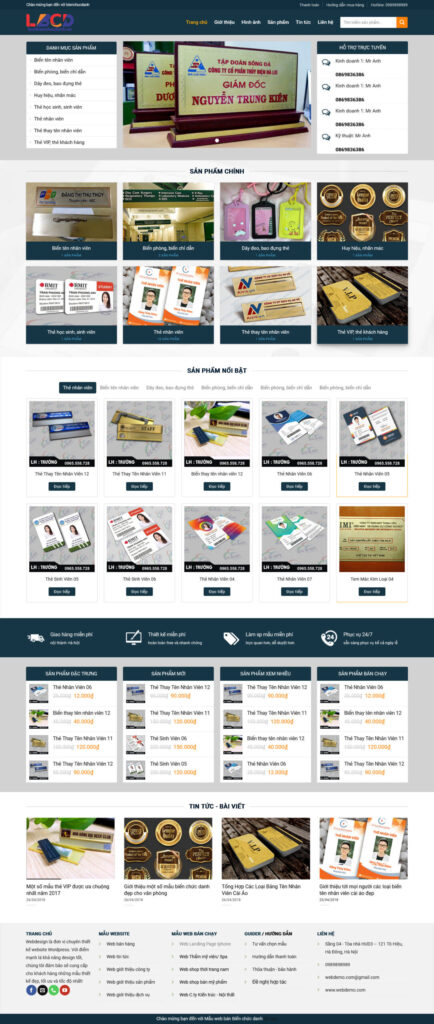 Mẫu theme Website Biển Chức Danh 9 Website Biển Chức Danh