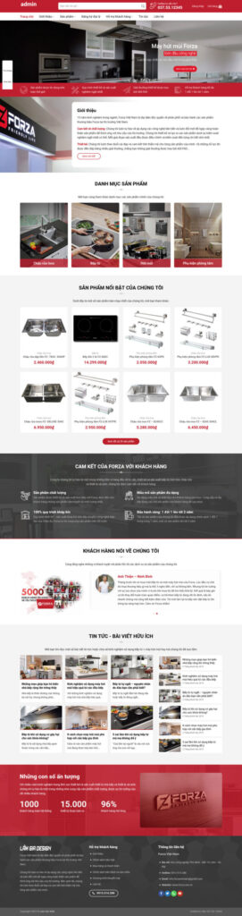 Mẫu theme Website Bếp Từ Chuẩn SEO Mẫu 11 website mẫu bếp từ 02