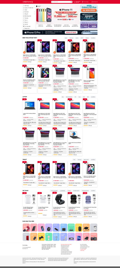 Mẫu theme Website Bán Call phone Bán điện thoại chuẩn seo 24 cellphones.mauthemewp.com scaled 1