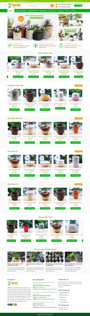 Mẫu theme Website chậu cây cảnh chuẩn SEO 16 chaucay.mauthemewp.com