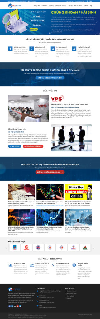 Mẫu theme Website chứng khoán chuẩn SEO 20 chungkhoan.mauthemewp.com