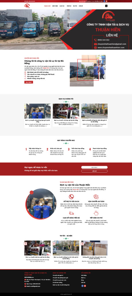 Mẫu theme Website chuyển nhà chuẩn SEO 24 chuyennha.mauthemewp.com