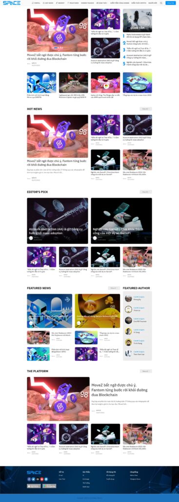 Mẫu theme Website coin blockchain chuẩn SEO 22 coin.mauthemewp