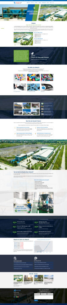 Mẫu theme Website Công ty nhựa chuẩn SEO 1 web công ty nhựa