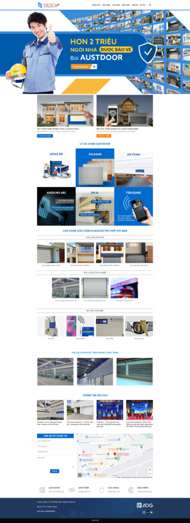 Mẫu theme Website Công ty cửa nhôm kính chuẩn SEO 17 website công ty cửa nhôm