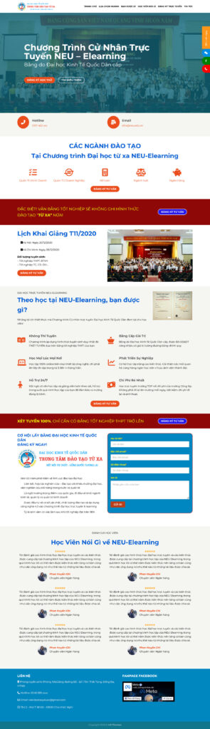Mẫu theme Website giáo dục trường học đào tạo 1 mẫu web đào tạo