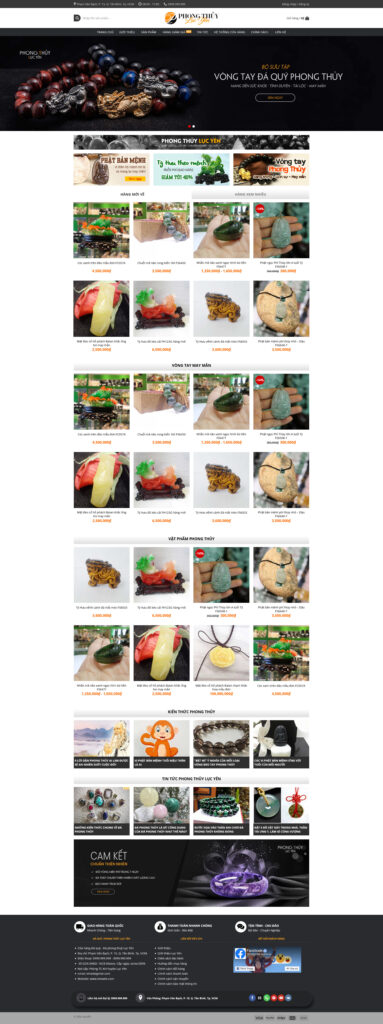 Mẫu theme Website đá quý phong thủy chuẩn SEO 30 web đá phong thủy 2