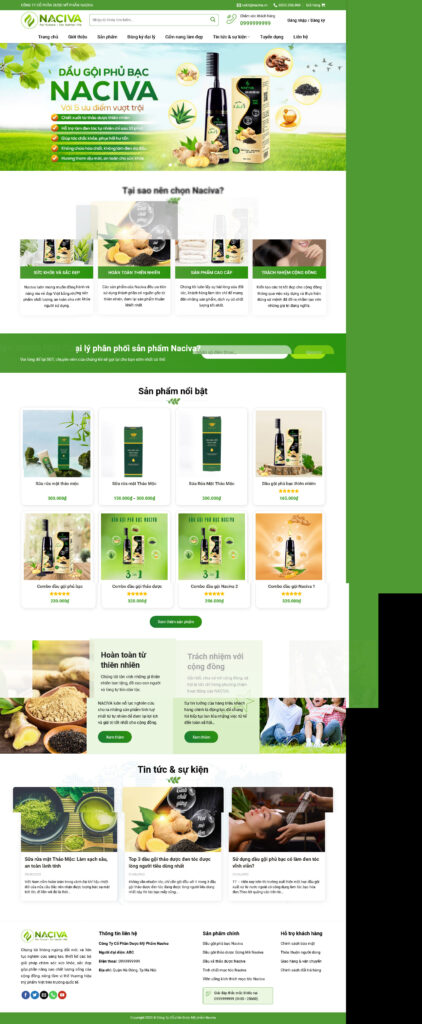 Mẫu theme Website bán dầu gội đầu chuẩn SEO 24 website bán dầu gội đầu