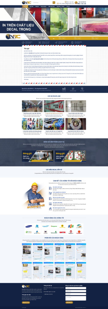 Mẫu theme Website decal dán chuẩn SEO 23 decal.mauthemewp.com