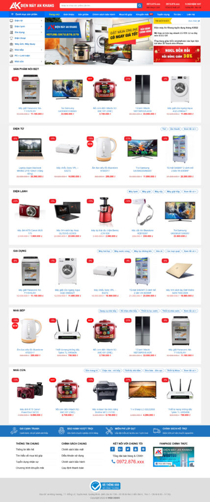 Mẫu theme Website điện máy 07 chuẩn SEO 4 mẫu theme Website điện máy 07 chuẩn SEO