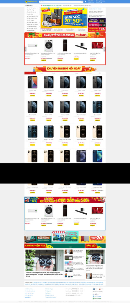 Mẫu theme Website điện máy xanh 2 chuẩn SEO 10 mẫu theme Website điện máy xanh 2 chuẩn SEO