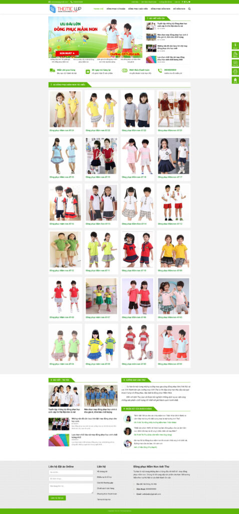Mẫu theme Website đồng phục trẻ em chuẩn SEO 4 dongphuc.mauthemewp.com