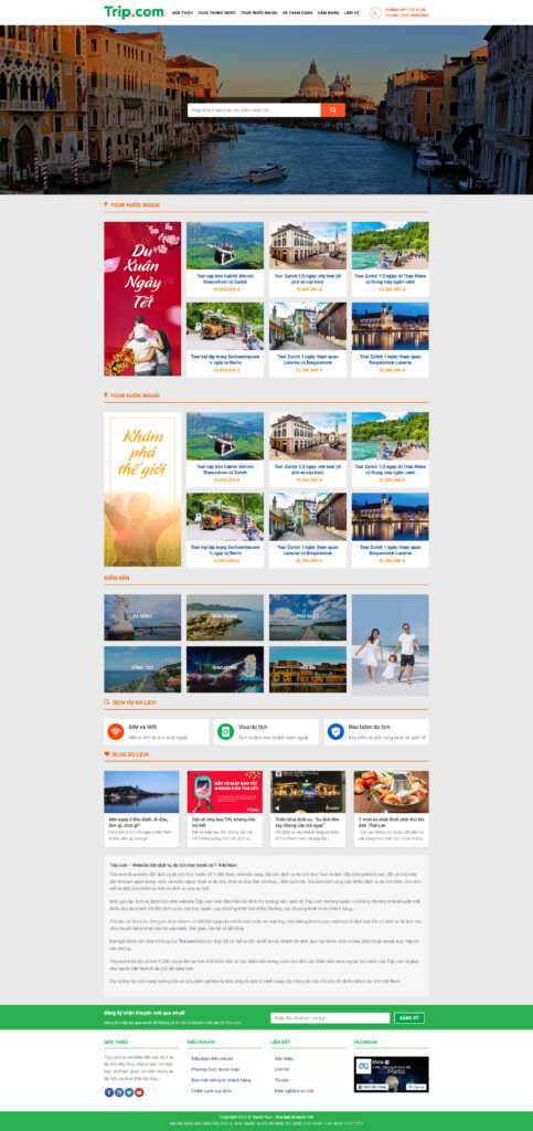 Mẫu theme Website du lịch 10 chuẩn SEO 17 dulich10.mauthemewp.com