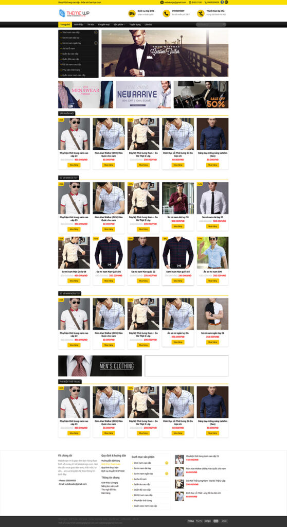 Mẫu theme Website thời trang nam chuẩn SEO 28 mẫu theme Website thời trang nam chuẩn SEO hiện đại