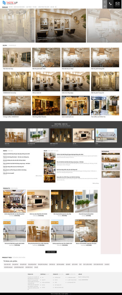 Mẫu theme Website thiết kế decor nội thất chuẩn SEO 8 Website thiết kế decor nội thất