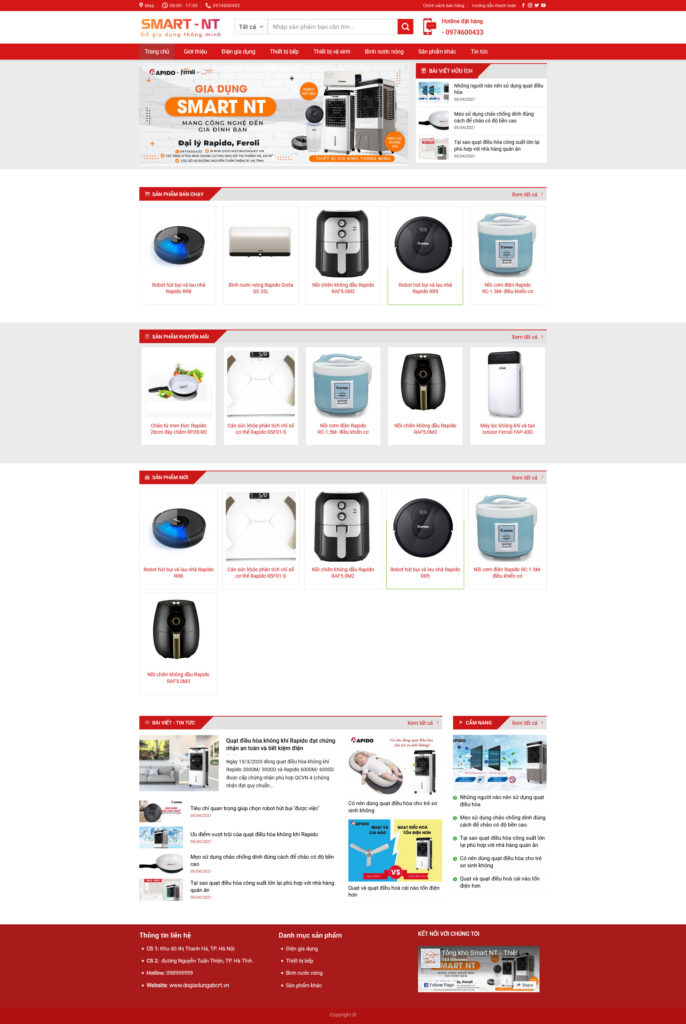 Mẫu theme Website gia dụng chuẩn SEO 19 Giao diện quản trị kho hàng và đơn hàng trực quan của mẫu theme Website gia dụng chuẩn SEO