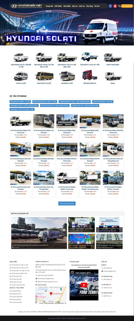 Mẫu theme Website xe hơi hyundai 1 chuẩn SEO 35 Giao diện trang chủ mẫu theme Website xe hơi hyundai 1 chuẩn SEO hiển thị sang trọng với tông màu xanh navy đặc trưng và bố cục hiện đại.