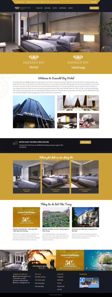 Mẫu theme web khách sạn chuẩn SEO 1 Trải nghiệm đặt phòng mượt mà trên mẫu theme web khách sạn Hoteller