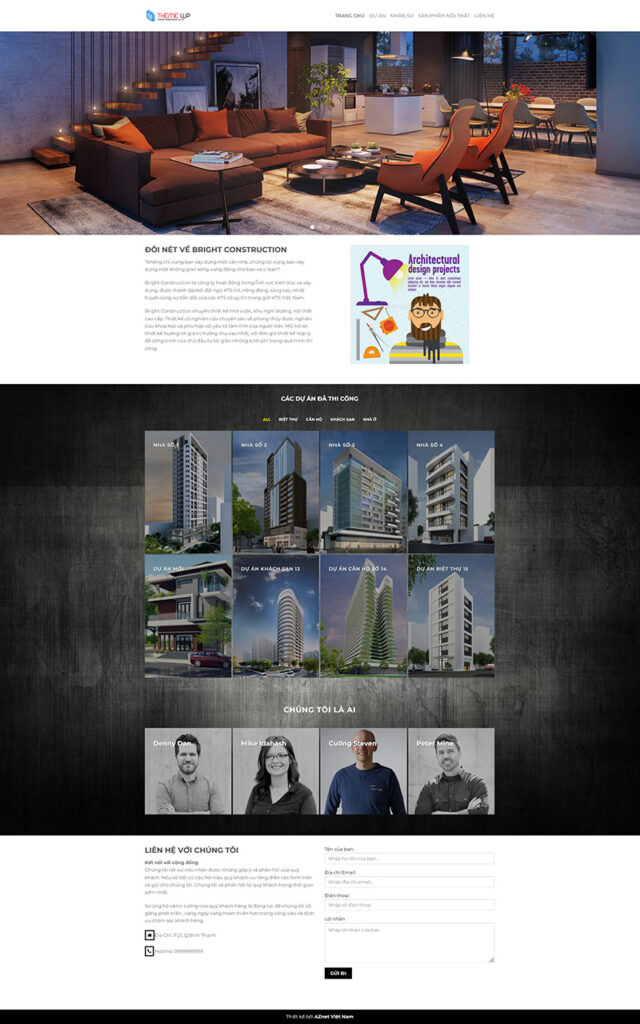 Mẫu theme web thiết kế 4 chuẩn SEO 11 Mẫu theme web thiết kế Ohio hiển thị dự án sáng tạo chuẩn SEO