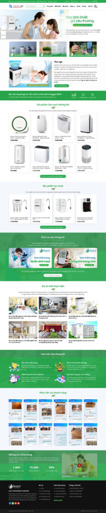 Mẫu theme web máy lọc không khí 3 chuẩn SEO 12 Giao dien mau theme web may loc khong khi 3 chuan SEO phong cach Eco Home