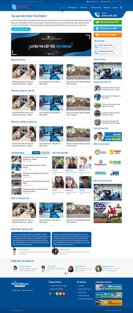 Mẫu theme web luyện thi chuẩn SEO 3 web luyện thi chuẩn SEO