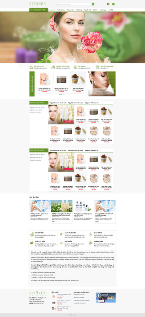 Mẫu theme web mỹ phẩm 07 chuẩn SEO 28 web mỹ phẩm