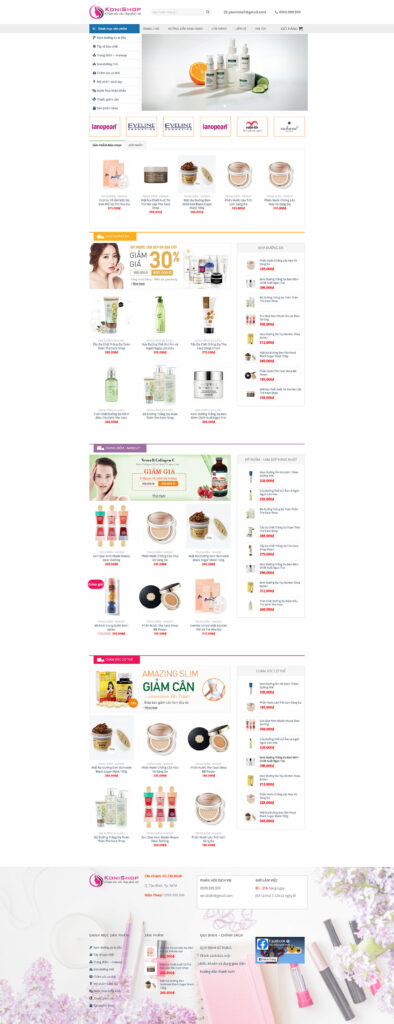 Mẫu theme web mỹ phẩm 08 chuẩn SEO 29 web mỹ phẩm