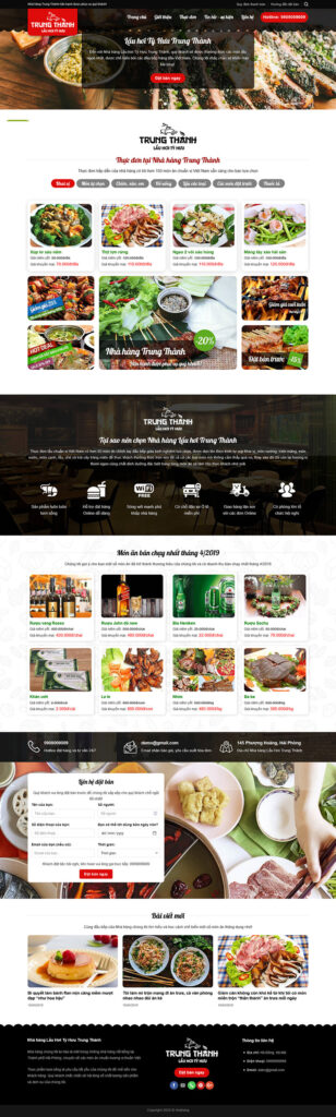 Mẫu theme web nhà hàng chuẩn SEO 4 web nhà hàng chuẩn seo