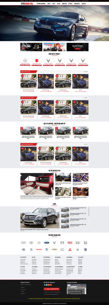 Mẫu theme Website review xe hơi chuẩn SEO 22 Giao diện trang chủ Mẫu theme Website review xe hơi chuẩn SEO với slider xe mới ra mắt và bảng xếp hạng xe
