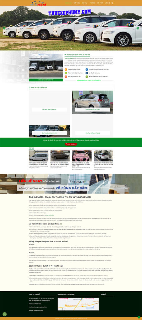 Mẫu theme web thuê xe 01 chuẩn SEO 13 Giao diện trang chủ Mẫu theme web thuê xe 01 chuẩn SEO với thanh tìm kiếm và đặt xe nổi bật