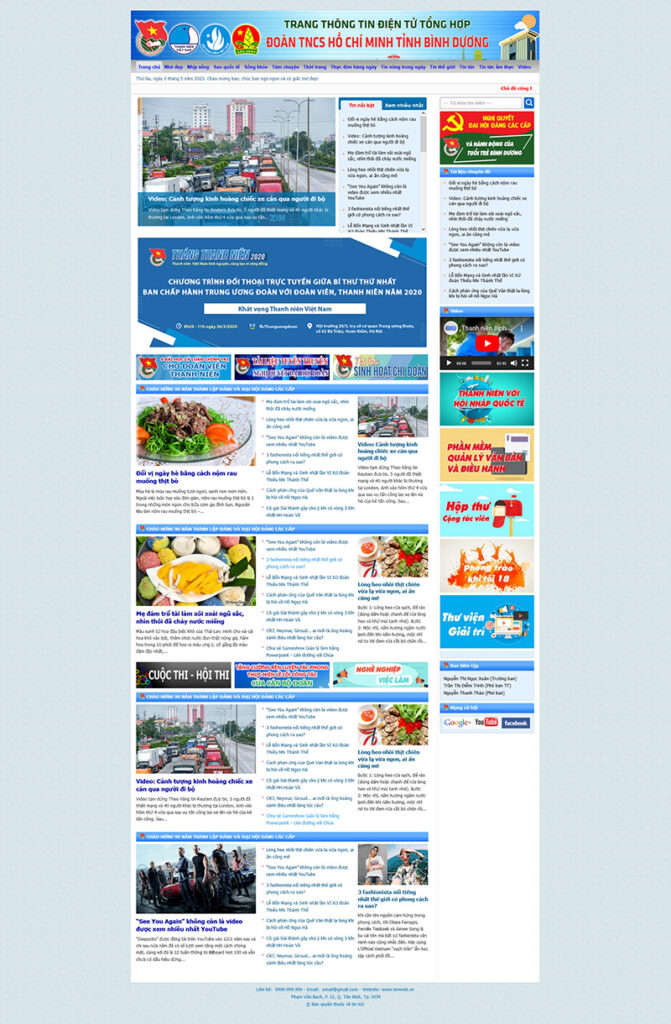 Mẫu theme web tin tức đảng ủy 2 chuẩn SEO 4 Giao diện trang chủ Mẫu theme web tin tức đảng ủy 2 chuẩn SEO với tông màu đỏ vàng trang nghiêm và bố cục tin tức khoa học