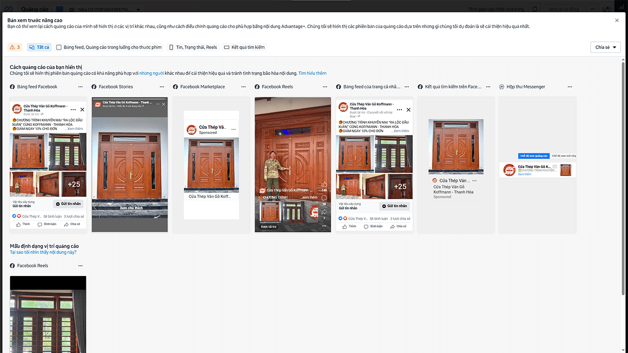 hình ảnh quảng cáo cửa thép vân gổ