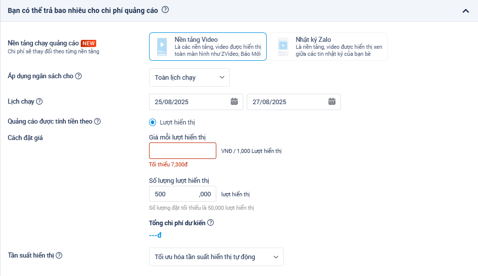 Hướng dẫn quảng cáo zalo ads