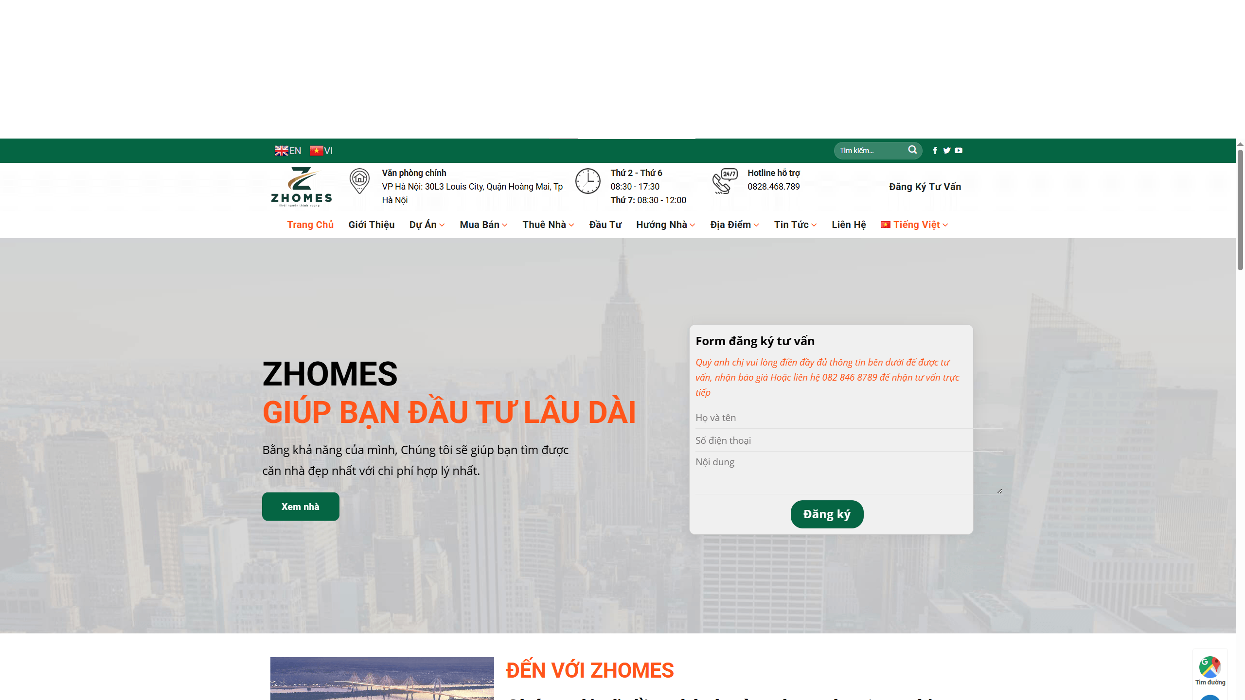 Thiết kế website Zhomes