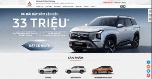 thiết kế website ô tô mitsu