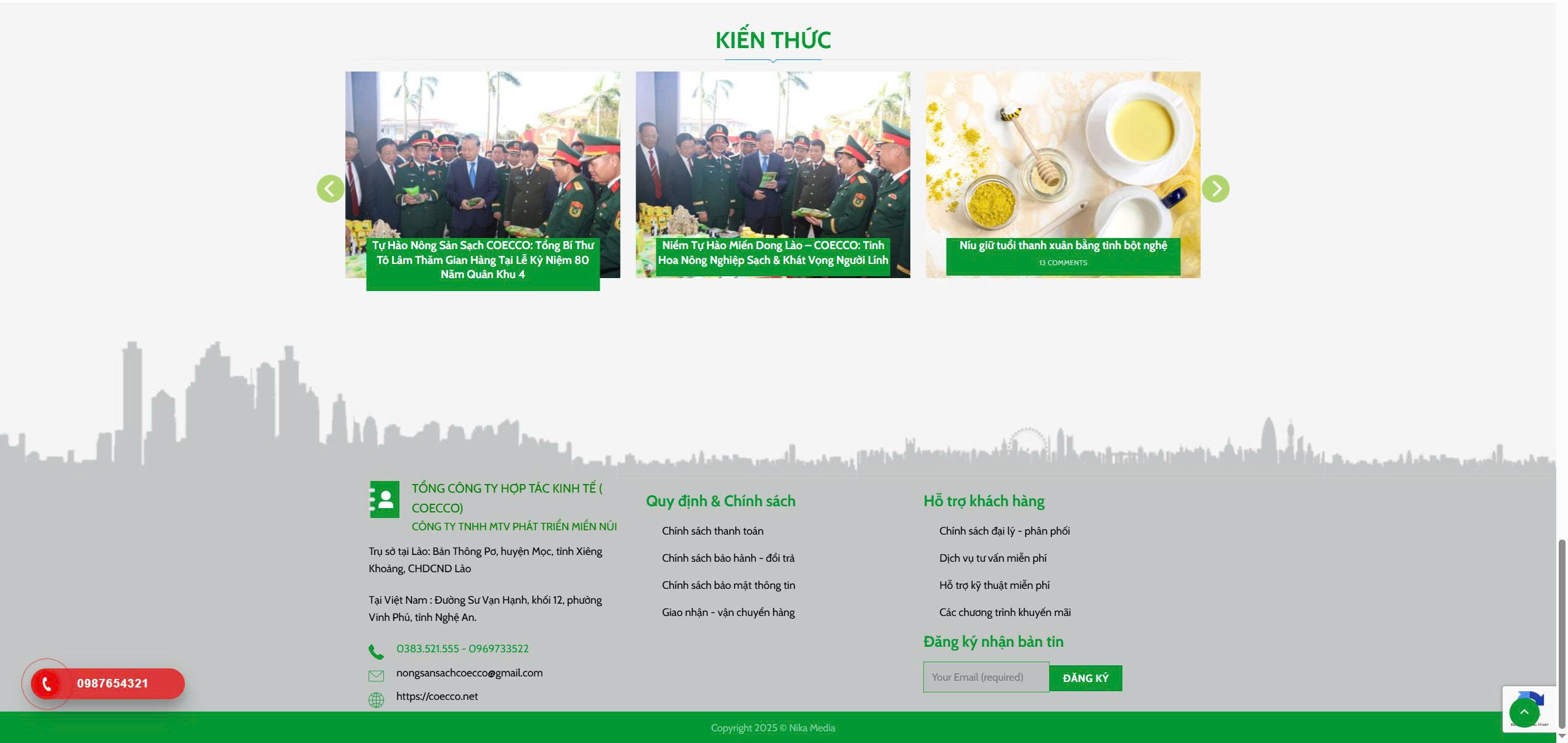 các mục tin tức hình ảnh trên website coecco