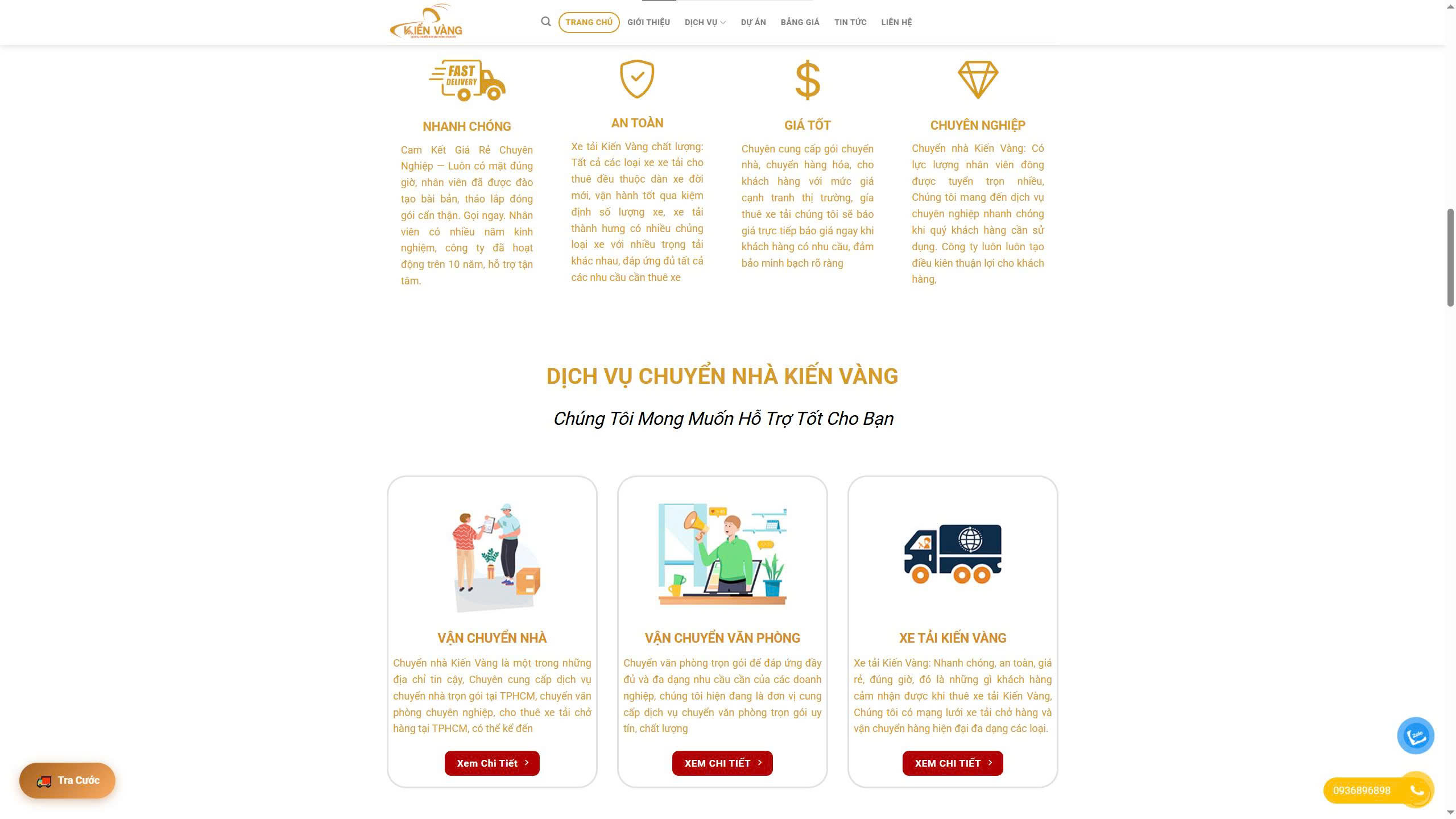 Dịch vụ vận chuyển kiến vàng