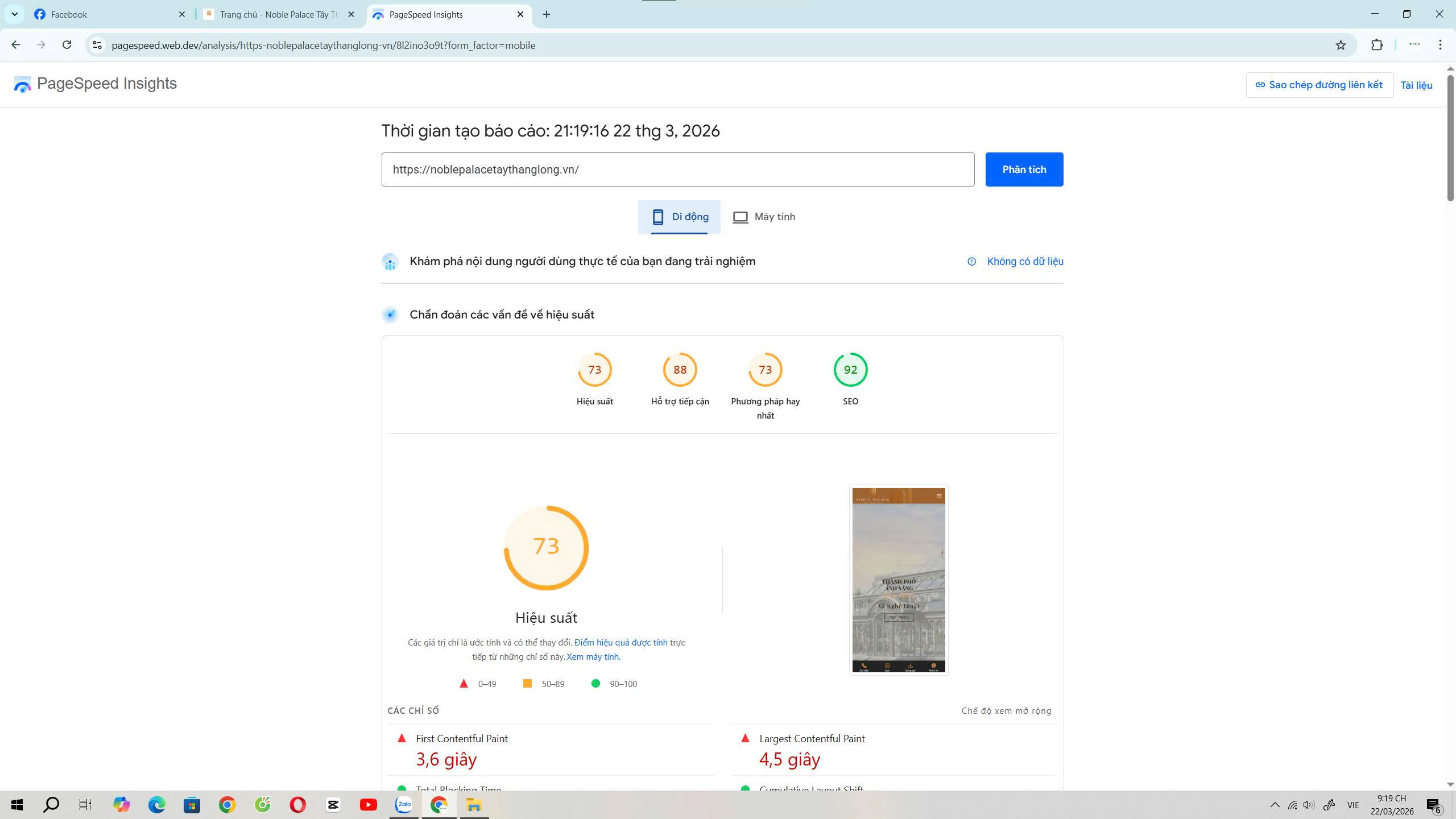 Thiết kế website Noble Palace Tây Thăng Long: Giải pháp toàn diện từ Nika Media 12 Tối ưu tốc độ tải và tối ưu seo trang Noble Palace Tây Thăng Long