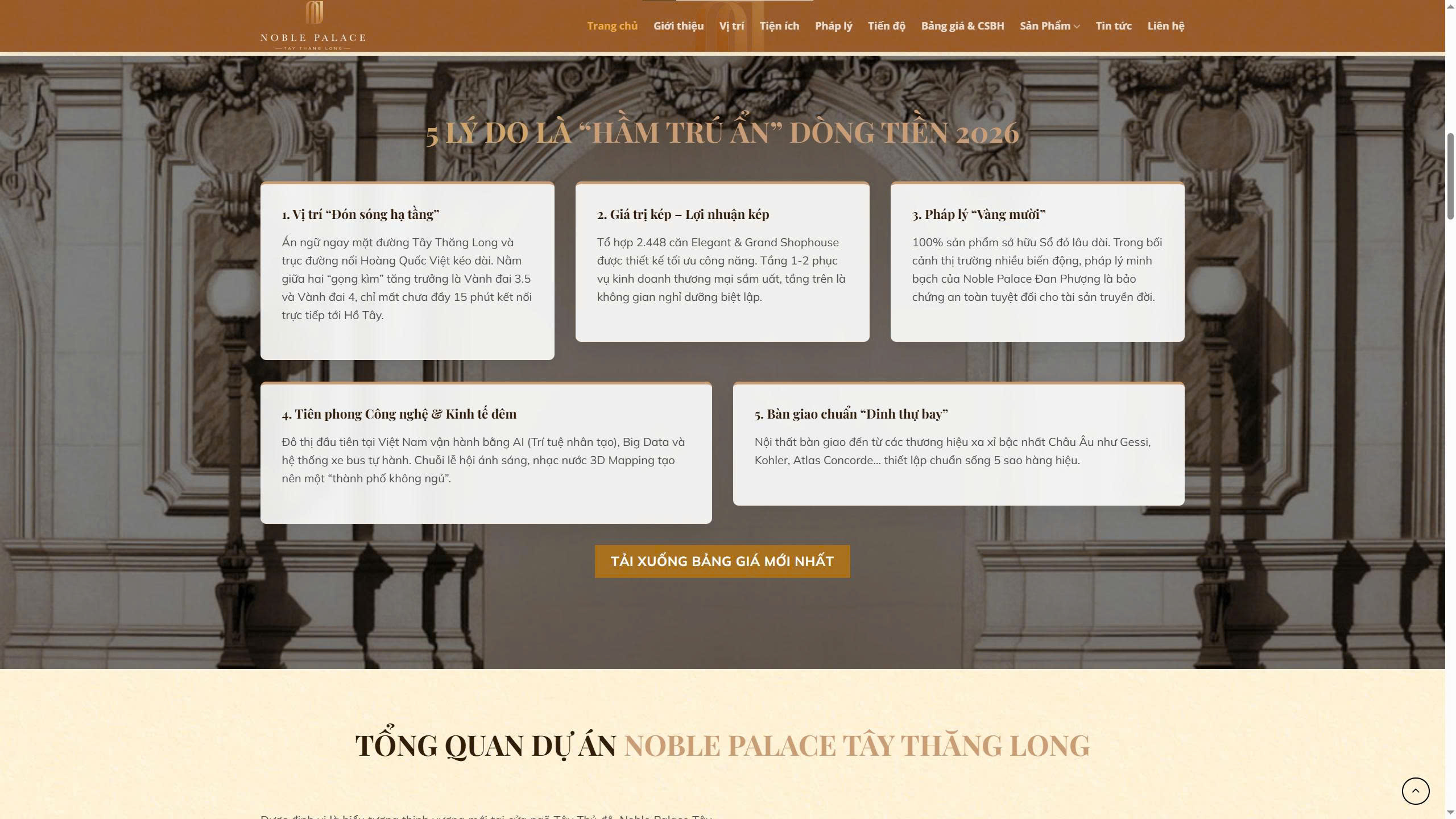 Thiết kế website Noble Palace Tây Thăng Long: Giải pháp toàn diện từ Nika Media 13 Thông tin dự án key cần đưa vào website
