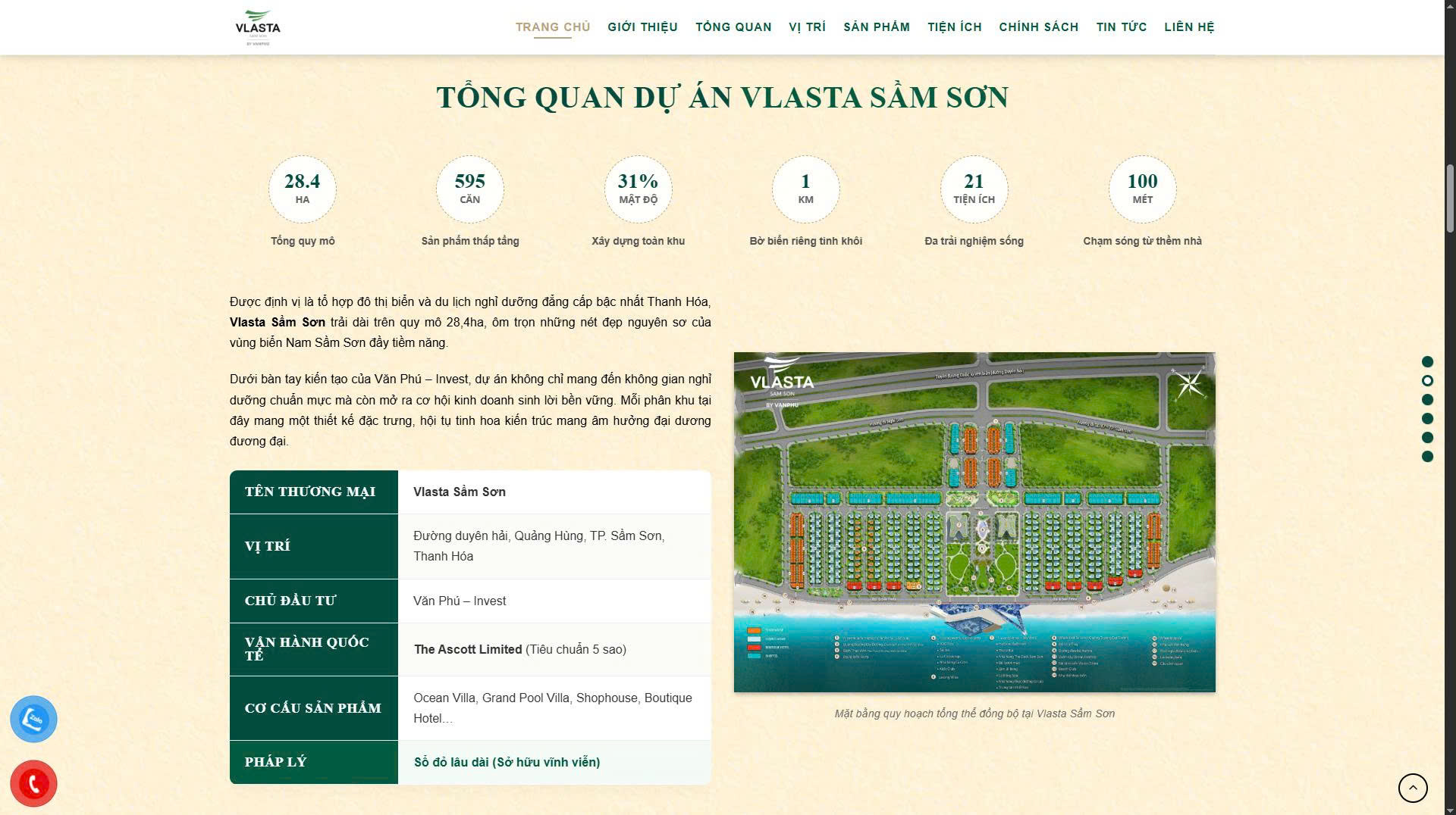 Thiết Kế Website Dự Án Vlasta Sầm Sơn Đạt Điểm SEO 100% | Nika Media 8 Thông tin tổng quan đầy đủ của dự án Vlasta