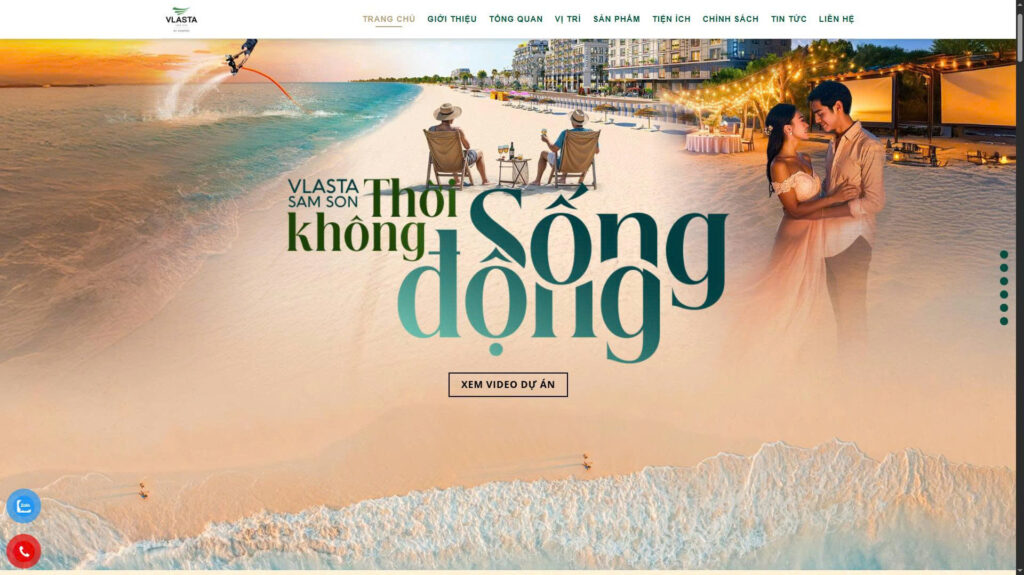 Thiết Kế Website Dự Án Vlasta Sầm Sơn Đạt Điểm SEO 100% | Nika Media 5 Giao diện Mobile của thiết kế website dự án Vlasta Sầm Sơn tối ưu cho người dùng